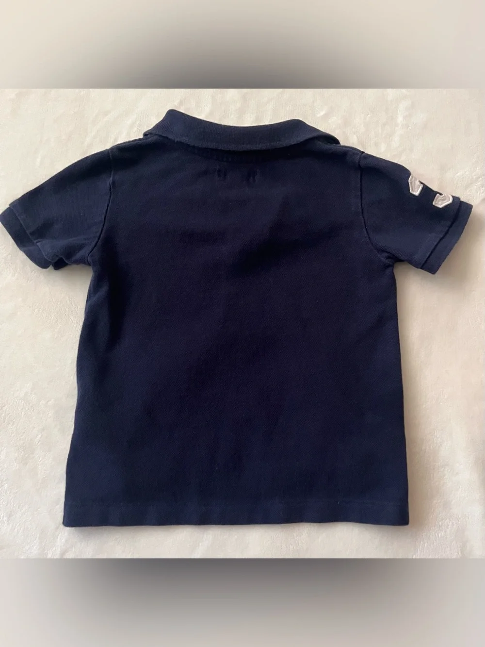 Ralph Lauren Navy Polo with Large White Embroidered Pony